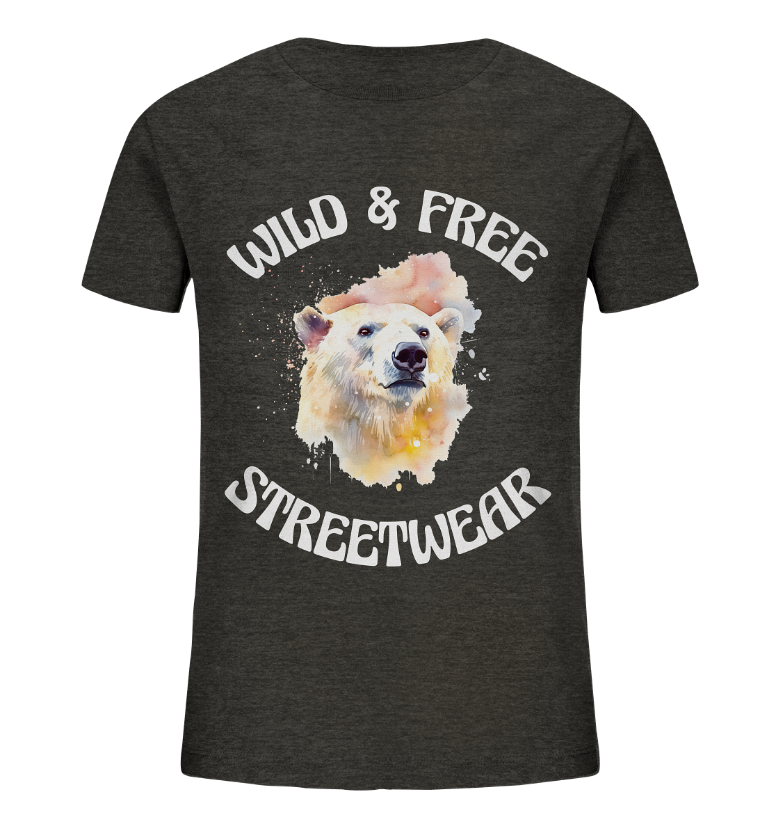 WILD & FREE NO 6 POLAR BEAR - STREETWEAR - STATEMENT - Kids Organic Shirt