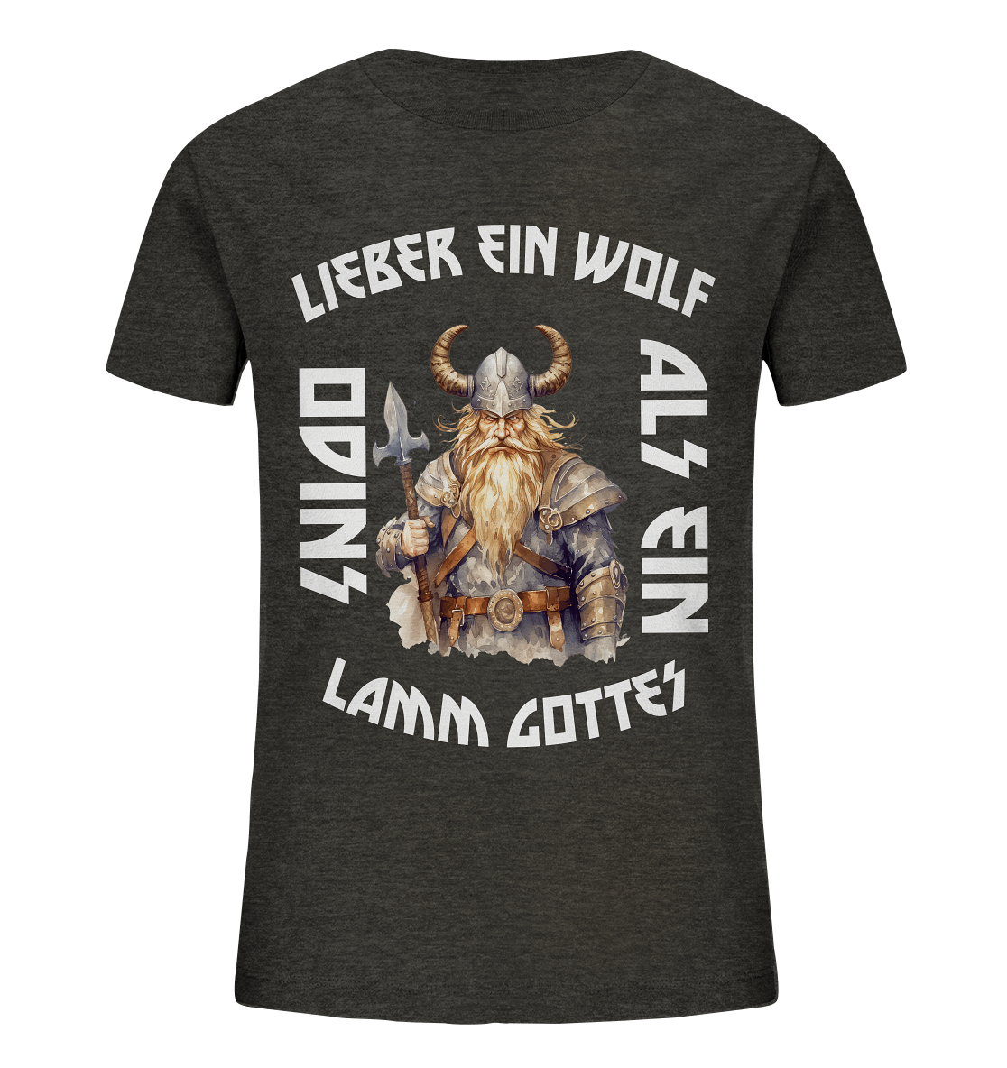 LIEBER EIN WOLF ODINS NO 3  - STREETWEAR - STATEMENT     - Kids Organic Shirt