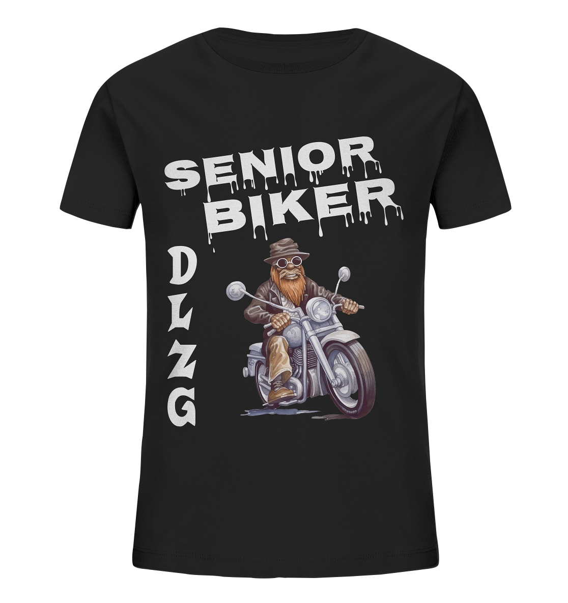 DLzG Opa Biker Fun Motiv 3- Kids Organic Shirt