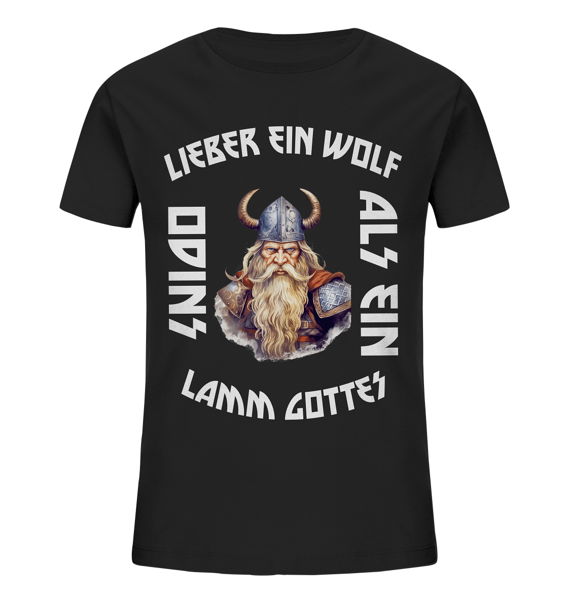 LIEBER EIN WOLF ODINS NO 2  - STREETWEAR - STATEMENT    - Kids Organic Shirt