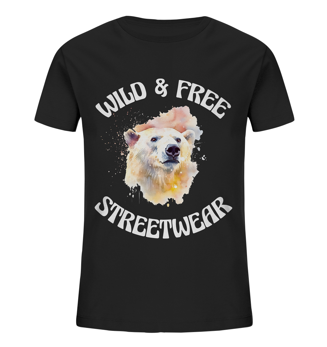 WILD & FREE NO 6 POLAR BEAR - STREETWEAR - STATEMENT - Kids Organic Shirt