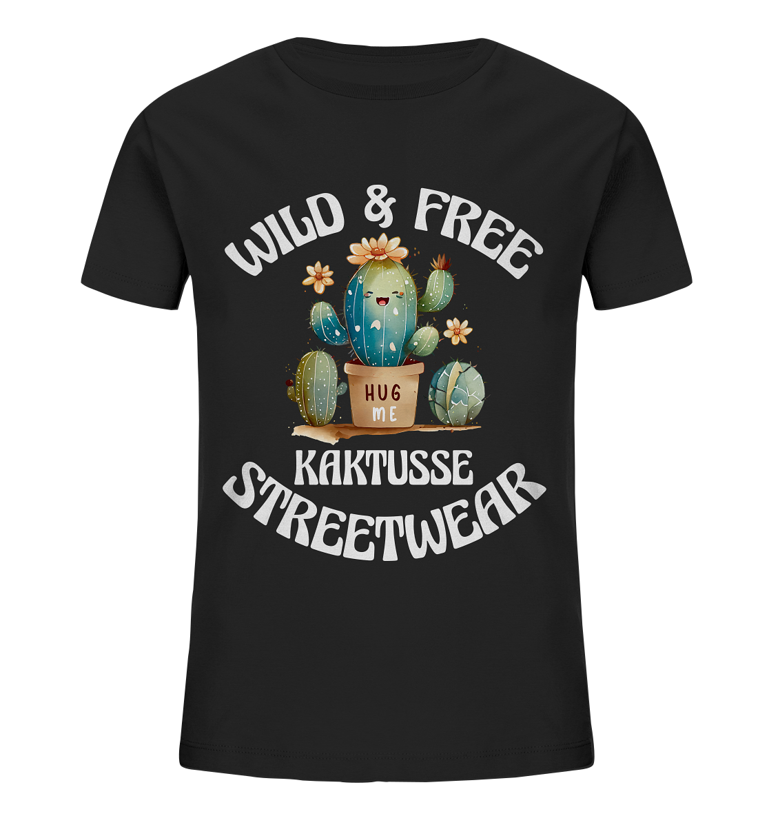 WILD & FREE NO 17 KAKTUSSE  - STREETWEAR - STATEMENT   - Kids Organic Shirt