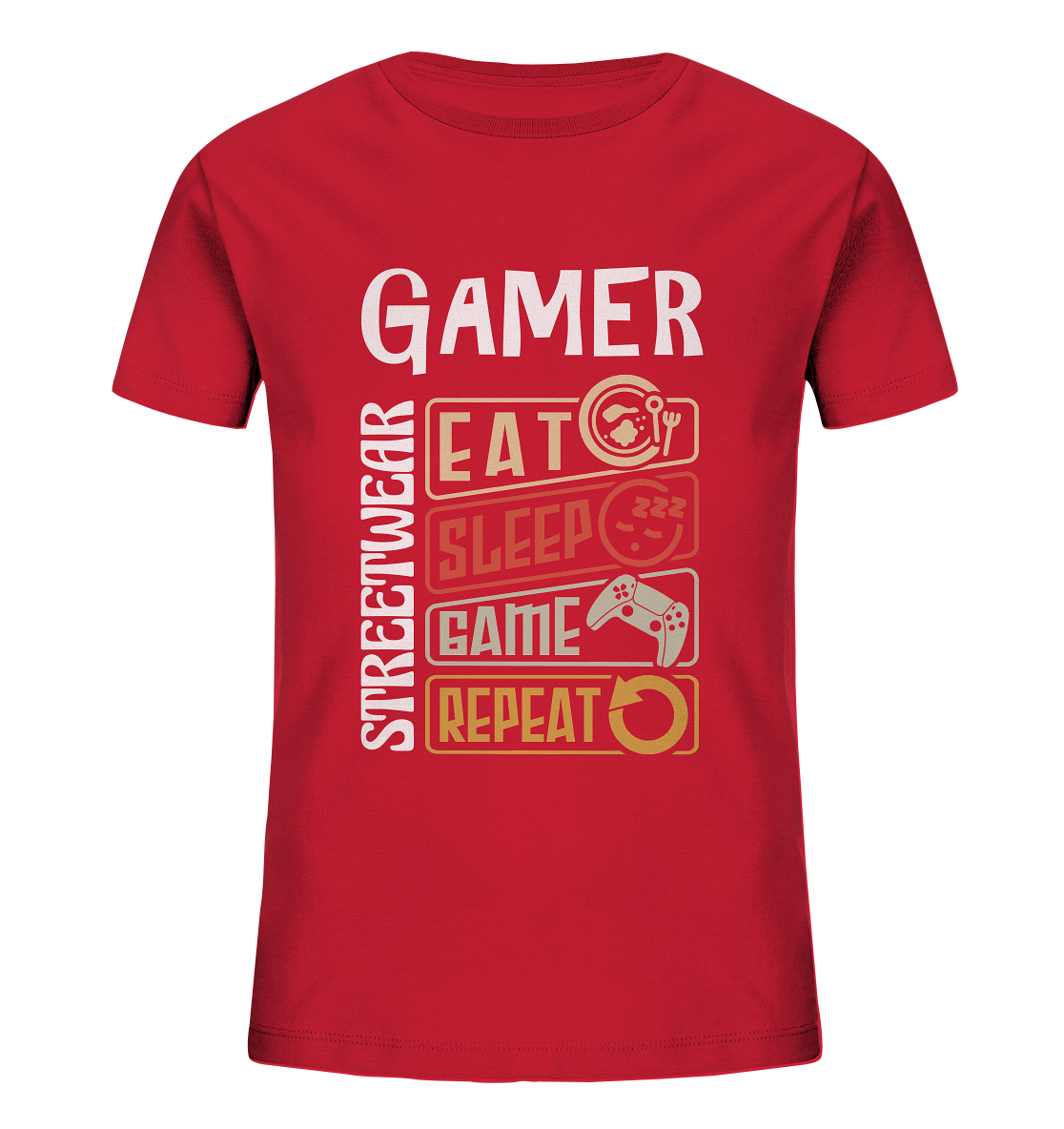 GAMER STREETWEAR - EAT - SLEEP STATEMENT - Kids Organic Shirt