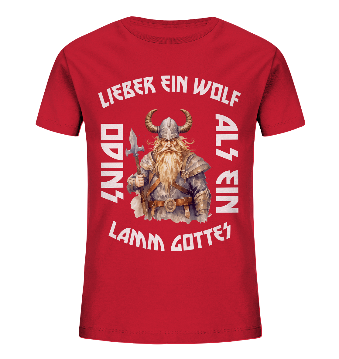 LIEBER EIN WOLF ODINS NO 3  - STREETWEAR - STATEMENT     - Kids Organic Shirt