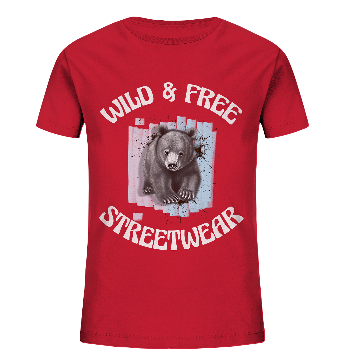 WILD & FREE NO 7 BABY BEAR - STREETWEAR - STATEMENT  - Kids Organic Shirt