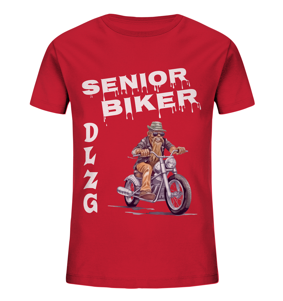 DLzG Opa Biker Fun Motiv 1- Kids Organic Shirt