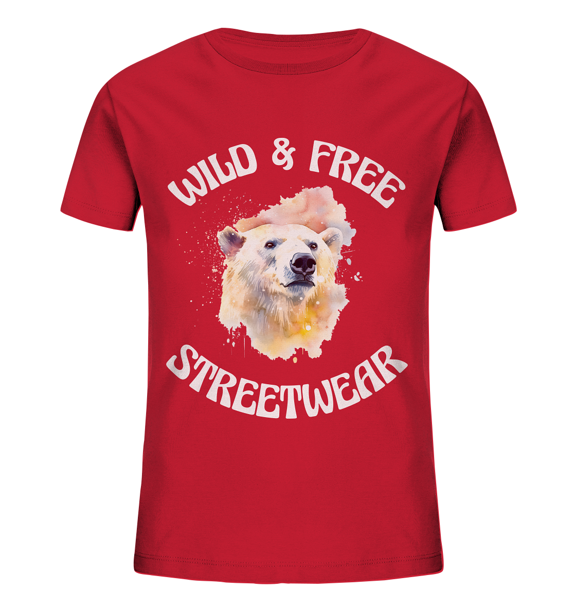 WILD & FREE NO 6 POLAR BEAR - STREETWEAR - STATEMENT - Kids Organic Shirt