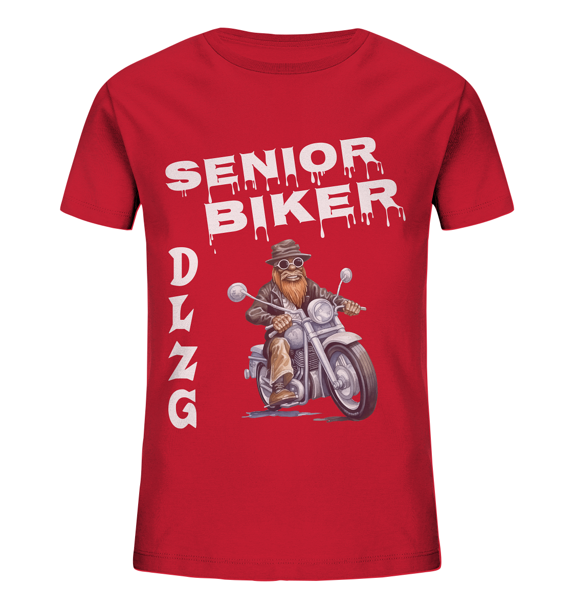 DLzG Opa Biker Fun Motiv 3- Kids Organic Shirt