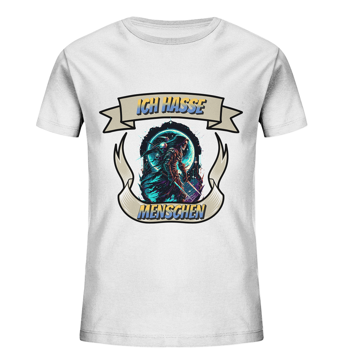 Reaper - Ich hasse Menschen Streetwear - Kids Organic Shirt