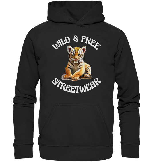 WILD & FREE NO 4 TIGERBABY STREETWEAR - STATEMENT  - Kids Premium Hoodie