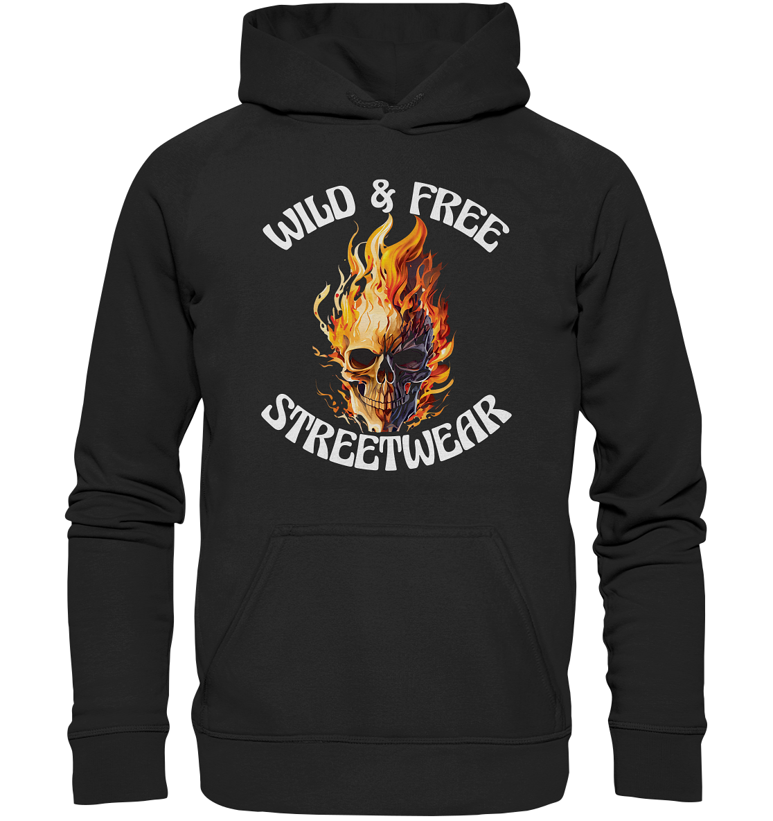 WILD & FREE NO 8 SKULL II - STREETWEAR - STATEMENT  - Kids Premium Hoodie