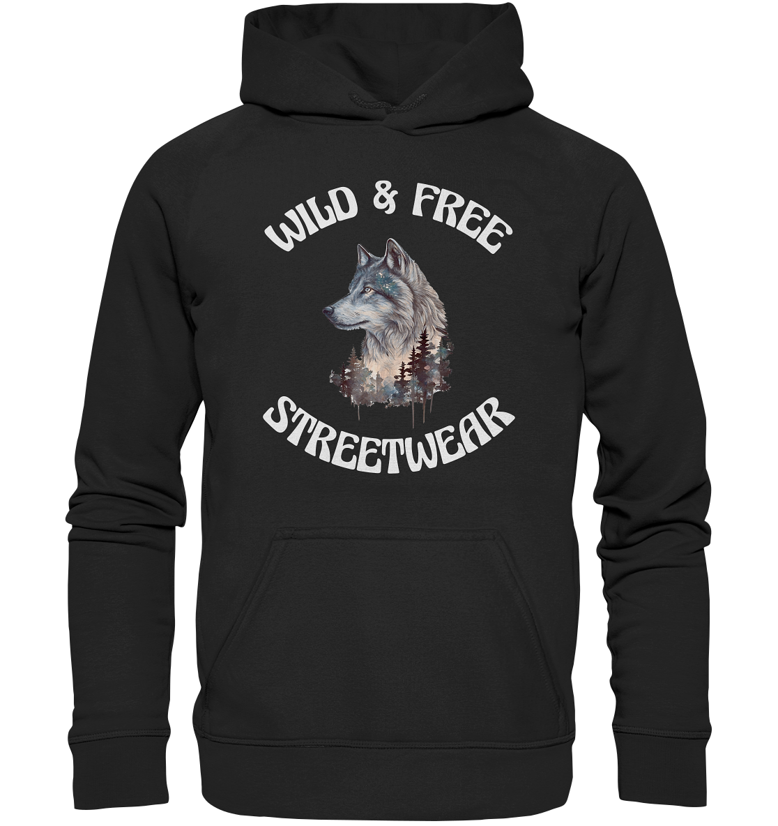 WILD & FREE NO 3 WOLF STREETWEAR - STATEMENT - Kids Premium Hoodie