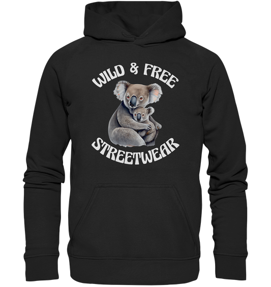 WILD & FREE NO 13 KOALA FAMILY  - STREETWEAR - STATEMENT    - Kids Premium Hoodie