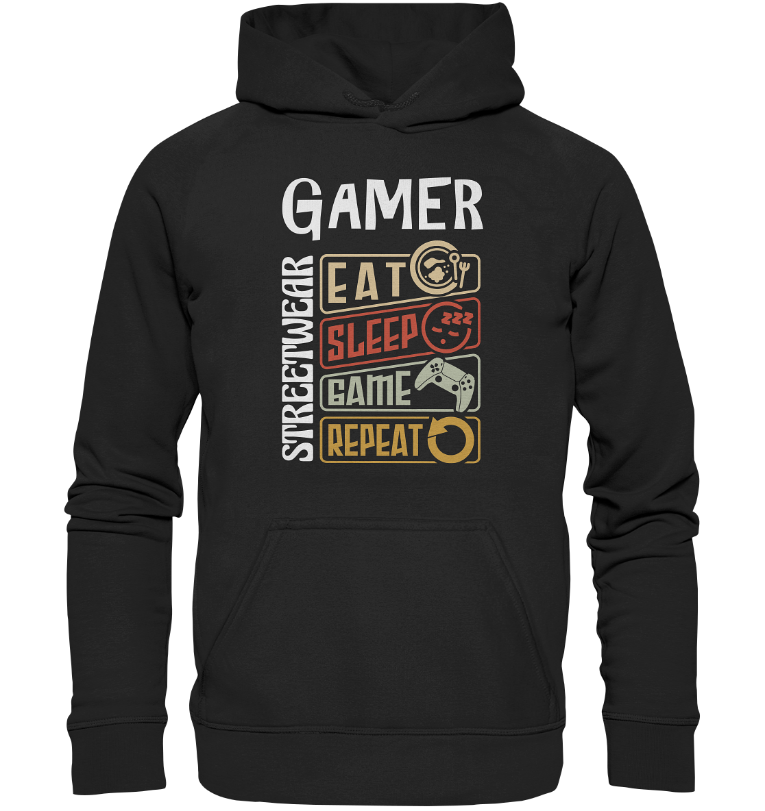 GAMER STREETWEAR - EAT - SLEEP STATEMENT - Kids Premium Hoodie