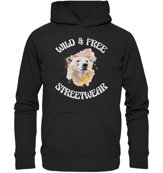 WILD & FREE NO 6 POLAR BEAR - STREETWEAR - STATEMENT - Kids Premium Hoodie