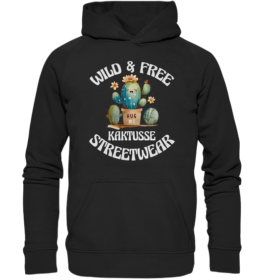 WILD & FREE NO 17 KAKTUSSE  - STREETWEAR - STATEMENT   - Kids Premium Hoodie