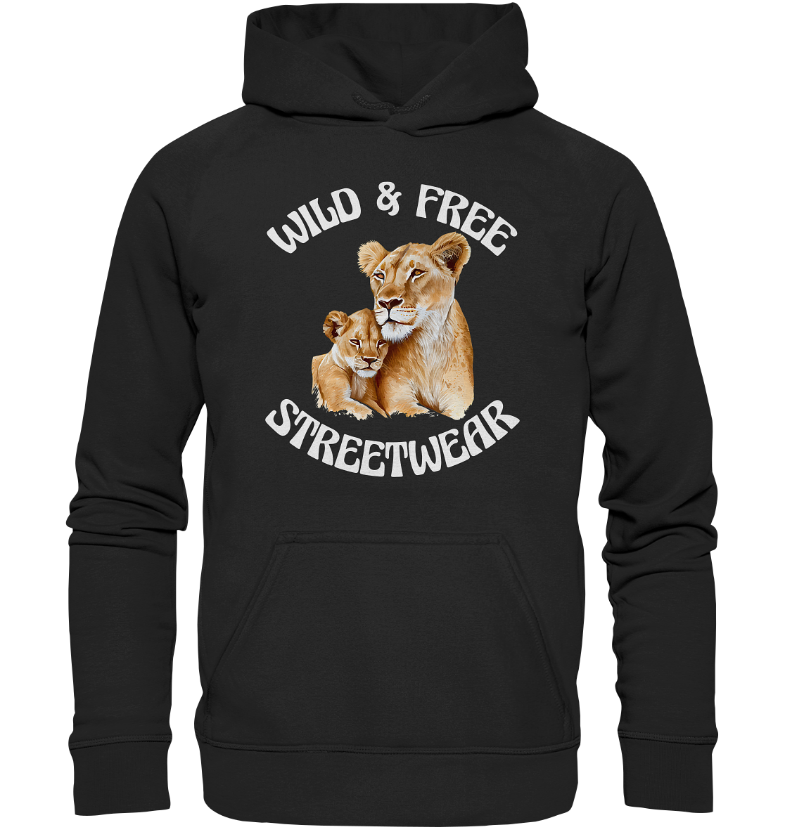 WILD & FREE NO 11 LION FAMILY  - STREETWEAR - STATEMENT   - Kids Premium Hoodie