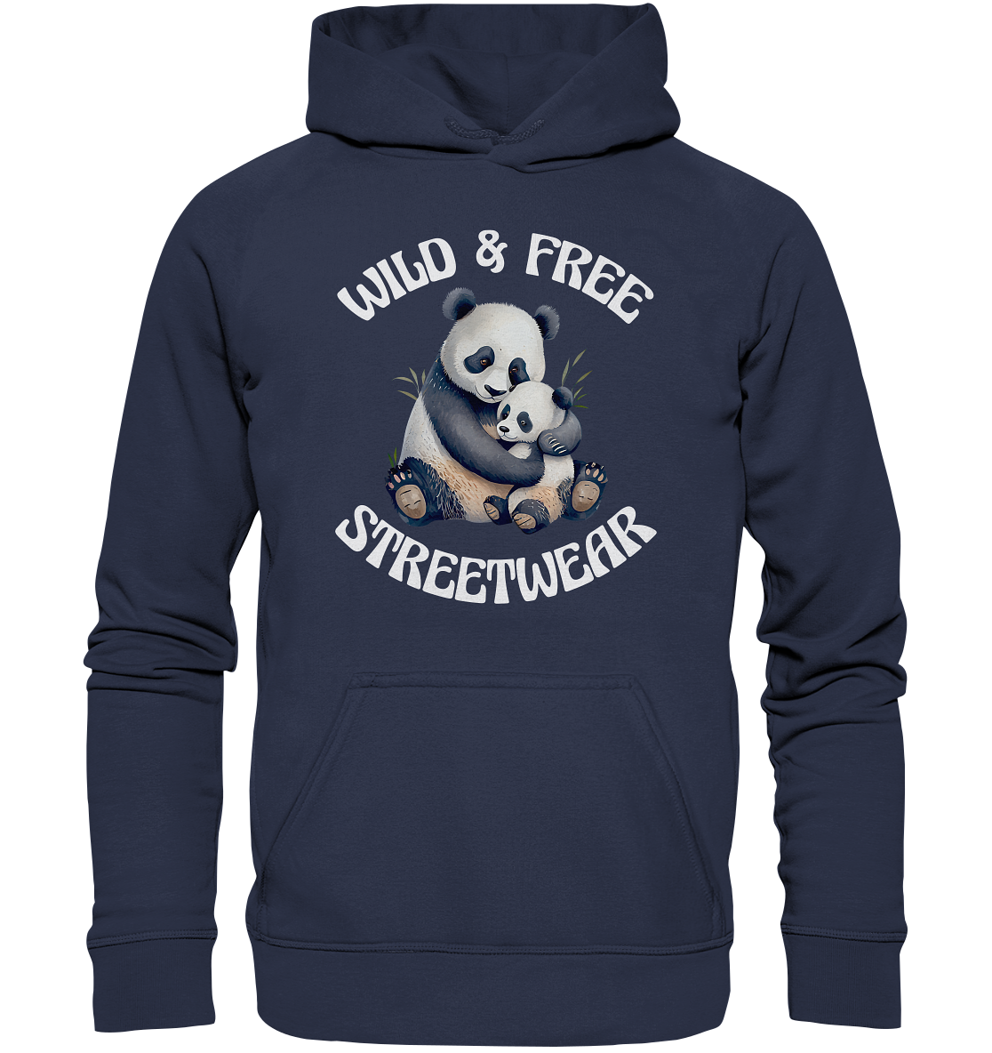 WILD & FREE NO 12 PANDA FAMILY  - STREETWEAR - STATEMENT    - Kids Premium Hoodie