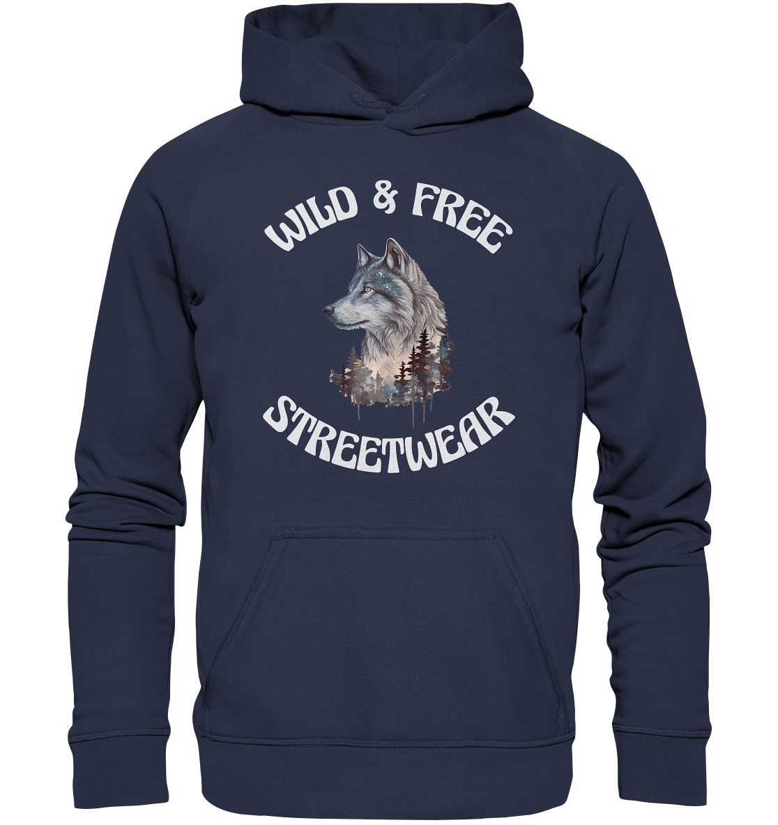 WILD & FREE NO 3 WOLF STREETWEAR - STATEMENT - Kids Premium Hoodie