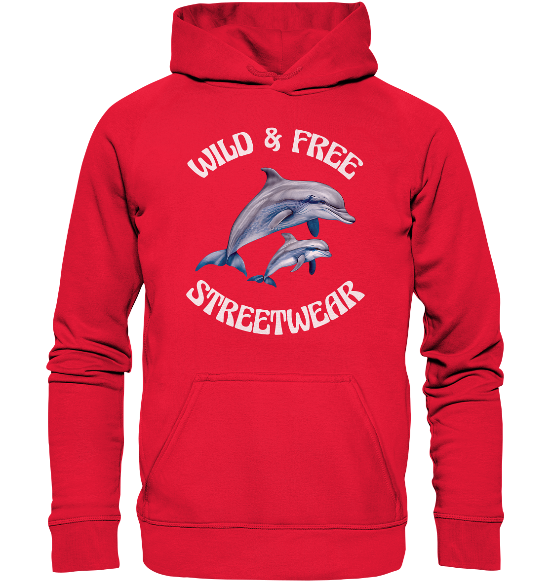 WILD & FREE NO 10 DOLPHIN FAMILY  - STREETWEAR - STATEMENT   - Kids Premium Hoodie