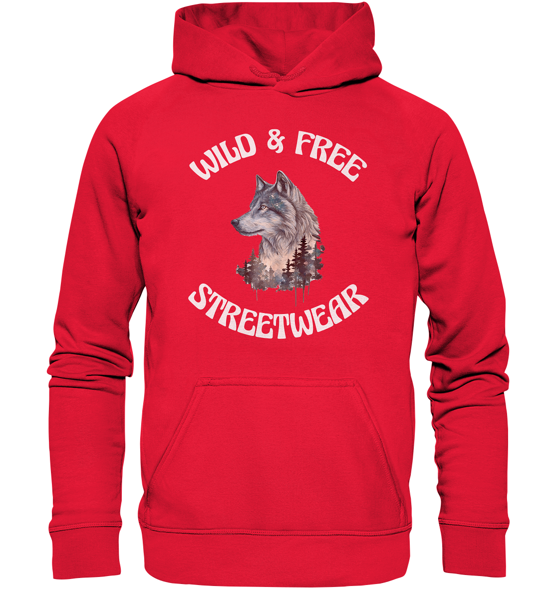 WILD & FREE NO 3 WOLF STREETWEAR - STATEMENT - Kids Premium Hoodie