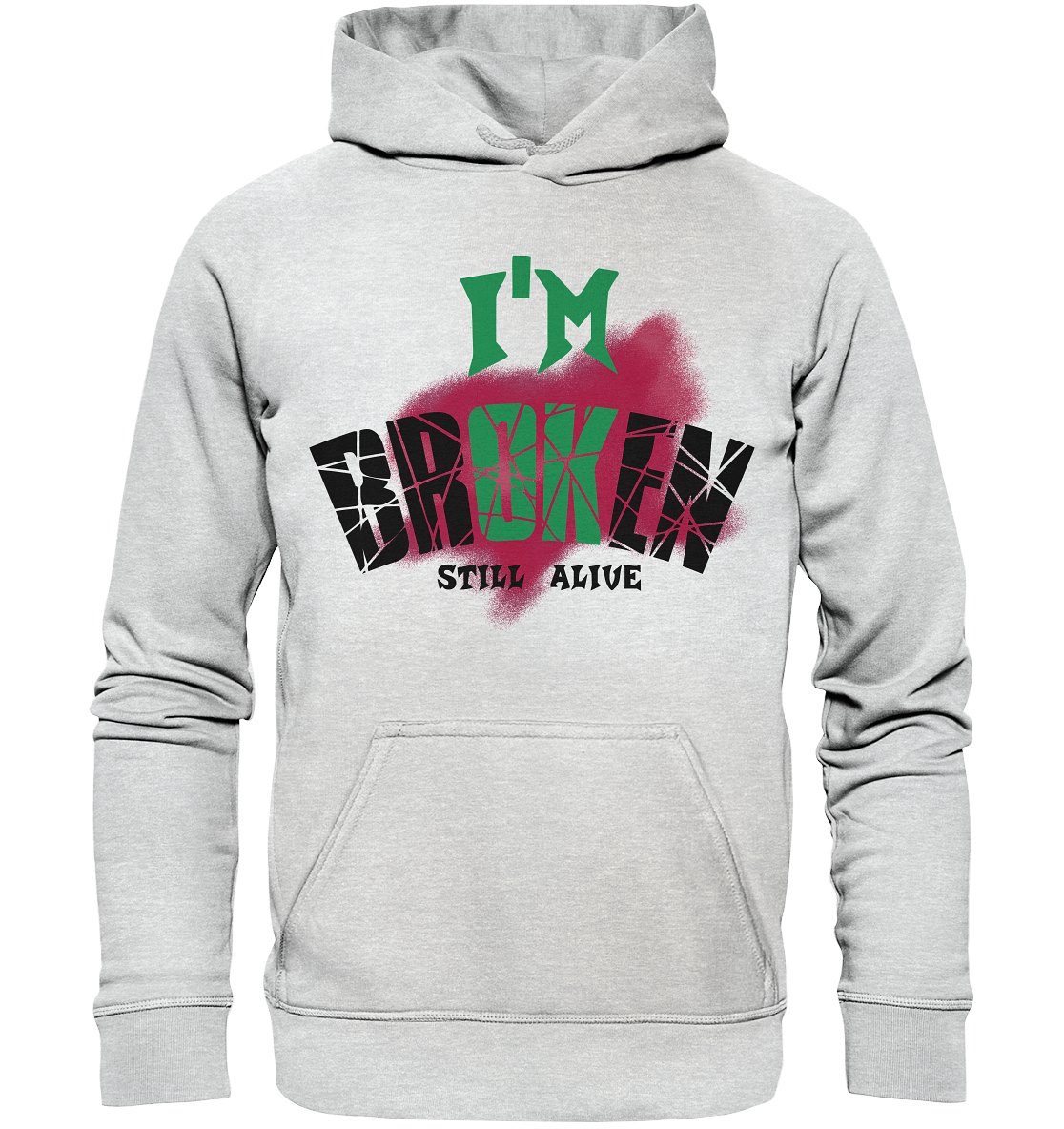 I'M OK - I'M BROKEN - STREETWEAR COOLE SPRÜCHE - Kids Premium Hoodie