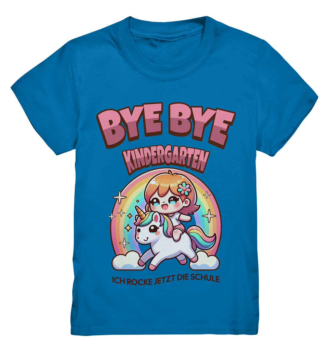 T-Shirt Einhorn Bye Bye Kindergarten  - Kids Premium Shirt