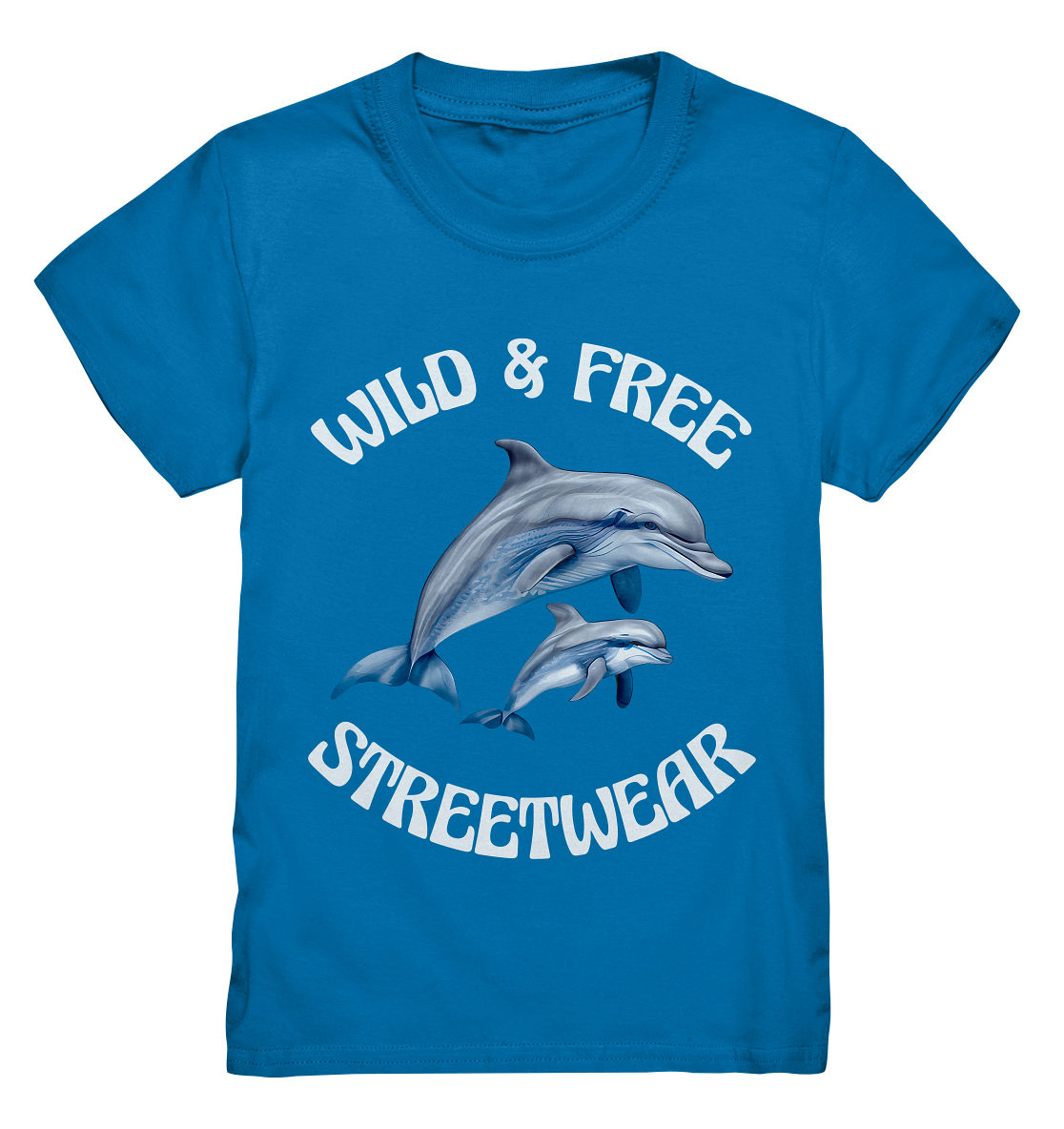 WILD & FREE NO 10 DOLPHIN FAMILY  - STREETWEAR - STATEMENT   - Kids Premium Shirt