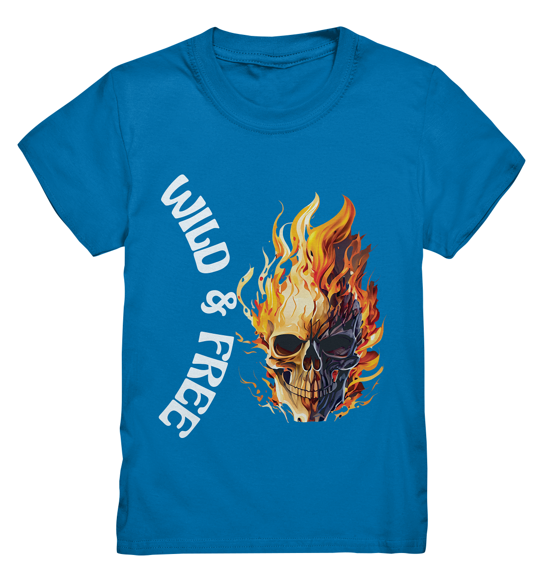 T-Shirt Kids- Wild & Free Skull- cooles für jeden Look- Premium Shirt