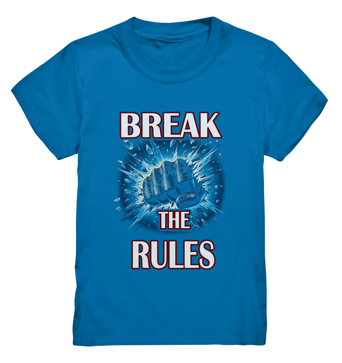 Break the rules, Kinder Premium Shirt Blau