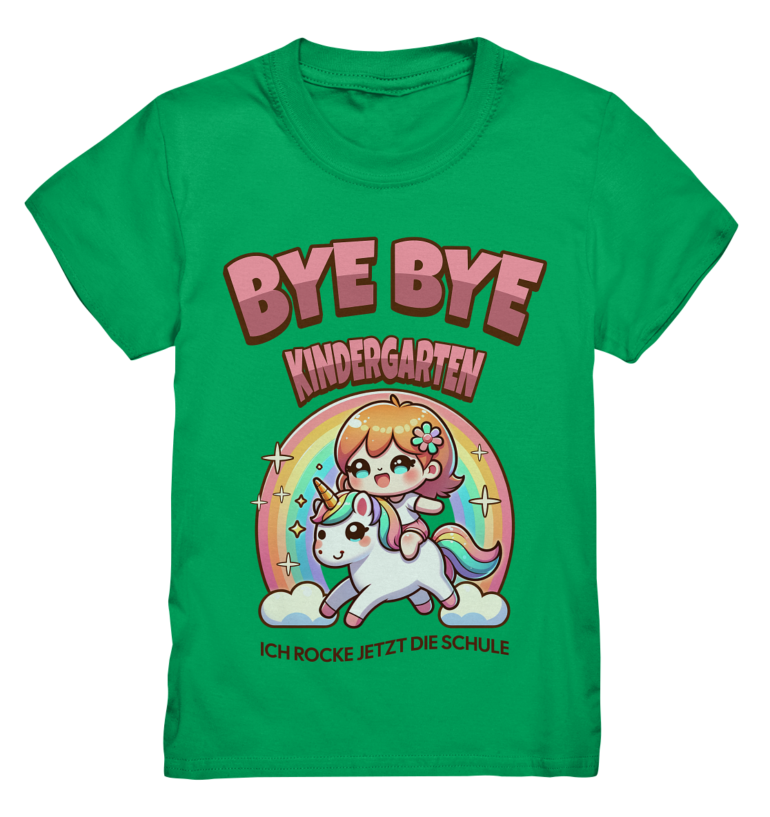 T-Shirt Einhorn Bye Bye Kindergarten  - Kids Premium Shirt