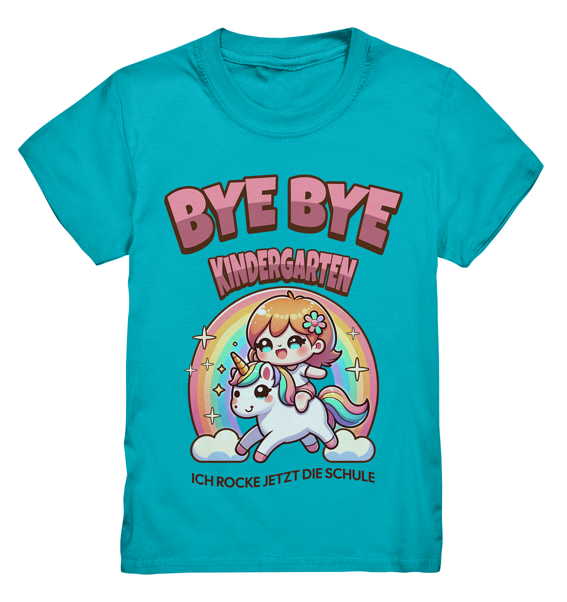 T-Shirt Einhorn Bye Bye Kindergarten  - Kids Premium Shirt