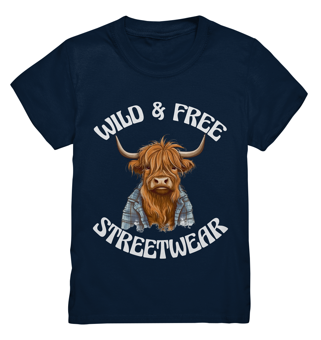 WILD & FREE NO 9 HIGHLAND COW II - STREETWEAR - STATEMENT  - Kids Premium Shirt