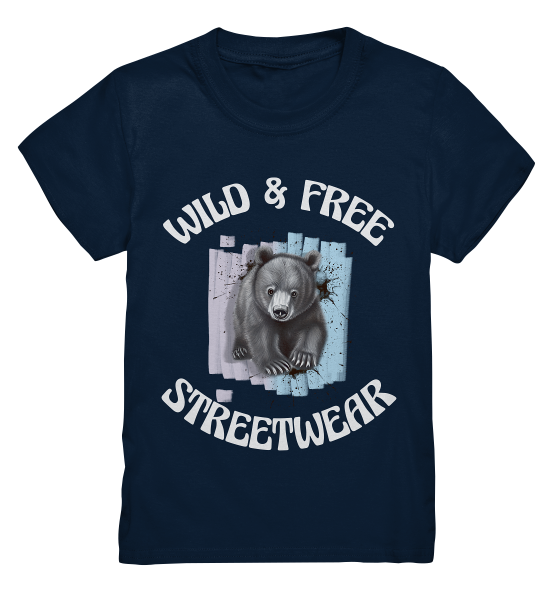 WILD & FREE NO 7 BABY BEAR - STREETWEAR - STATEMENT  - Kids Premium Shirt