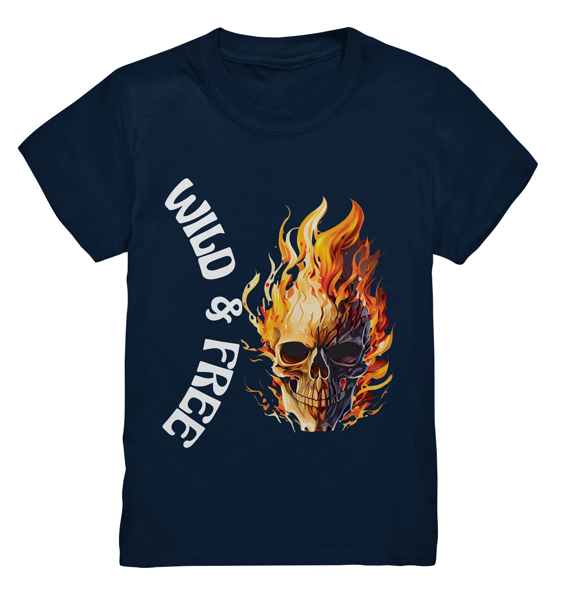 T-Shirt Kids- Wild & Free Skull- cooles für jeden Look- Premium Shirt