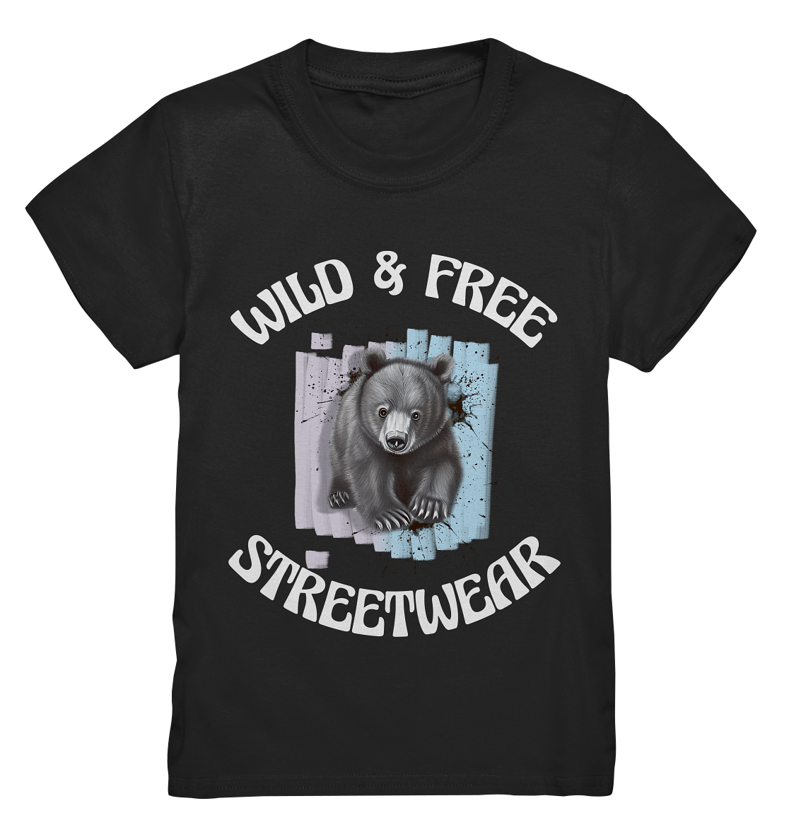 WILD & FREE NO 7 BABY BEAR - STREETWEAR - STATEMENT  - Kids Premium Shirt