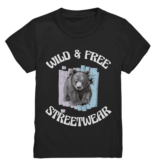 WILD & FREE NO 7 BABY BEAR - STREETWEAR - STATEMENT  - Kids Premium Shirt