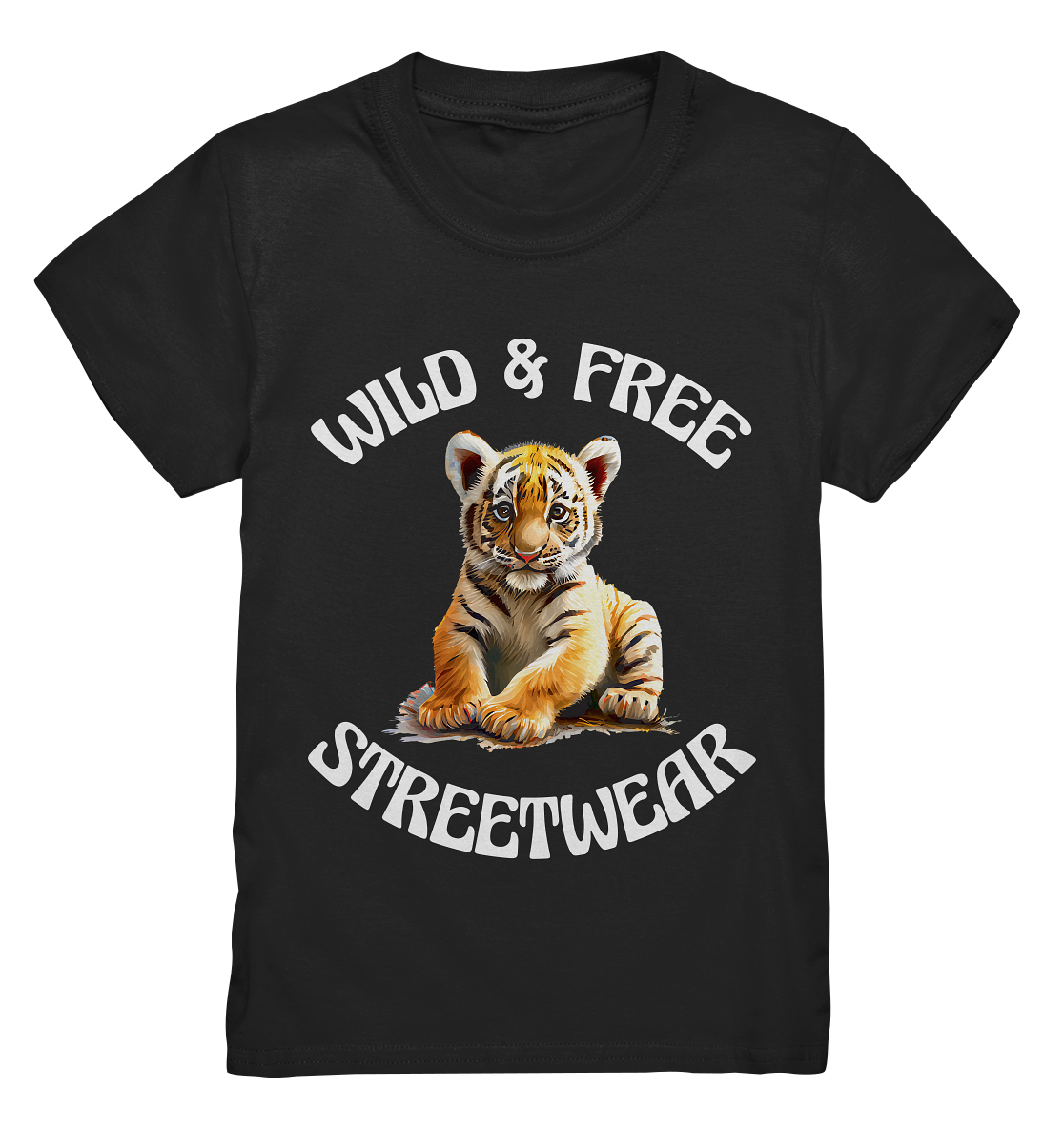 WILD & FREE NO 4 TIGERBABY STREETWEAR - STATEMENT  - Kids Premium Shirt