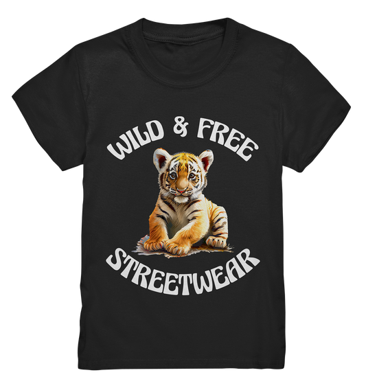 WILD & FREE NO 4 TIGERBABY STREETWEAR - STATEMENT  - Kids Premium Shirt