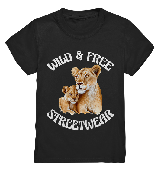 WILD & FREE NO 11 LION FAMILY  - STREETWEAR - STATEMENT   - Kids Premium Shirt