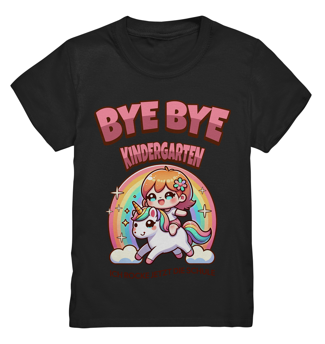 T-Shirt Einhorn Bye Bye Kindergarten  - Kids Premium Shirt