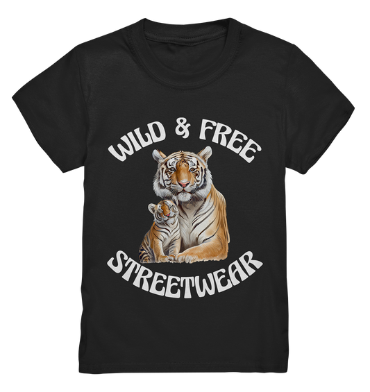 WILD & FREE NO 14 TIGER FAMILY  - STREETWEAR - STATEMENT  - Kids Premium Shirt