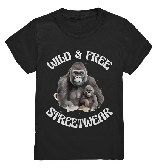 WILD & FREE NO 15 GORILLA FAMILY  - STREETWEAR - STATEMENT  - Kids Premium Shirt