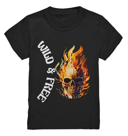 T-Shirt Kids- Wild & Free Skull- cooles für jeden Look- Premium Shirt