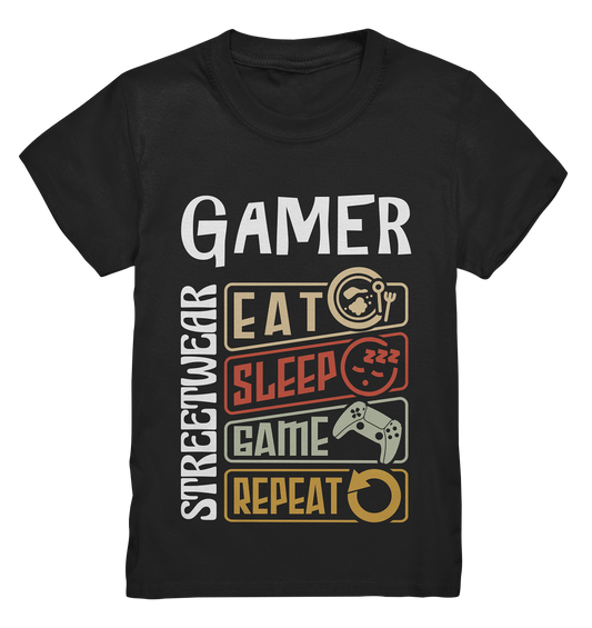 GAMER STREETWEAR - EAT - SLEEP STATEMENT - Kids Premium Shirt