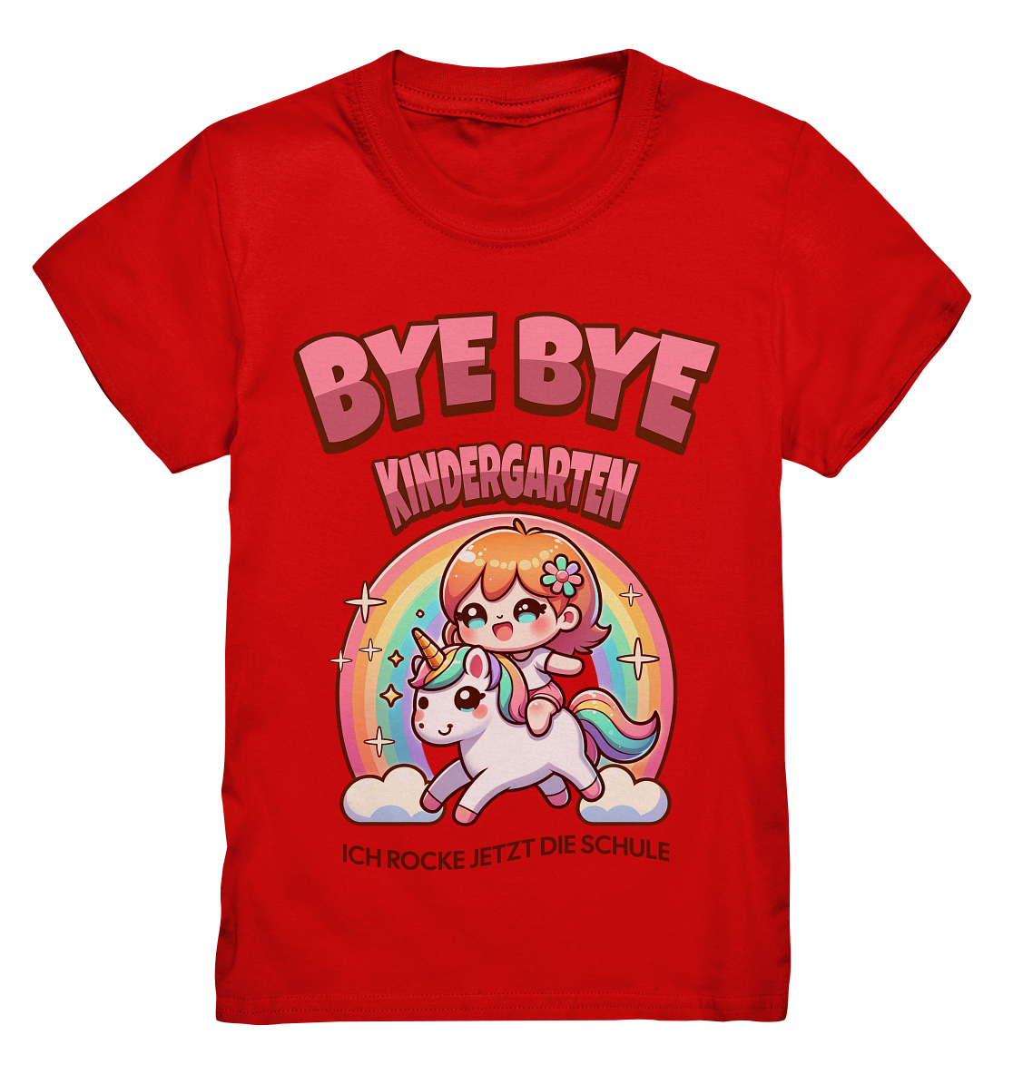 T-Shirt Einhorn Bye Bye Kindergarten  - Kids Premium Shirt