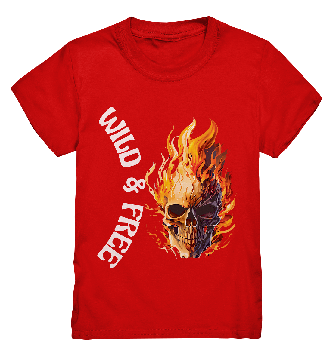 T-Shirt Kids- Wild & Free Skull- cooles für jeden Look- Premium Shirt