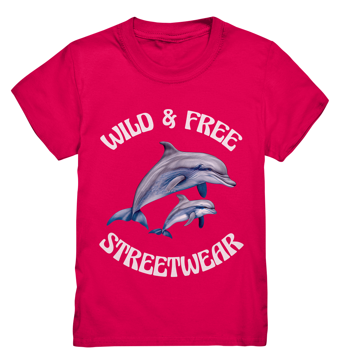 WILD & FREE NO 10 DOLPHIN FAMILY  - STREETWEAR - STATEMENT   - Kids Premium Shirt