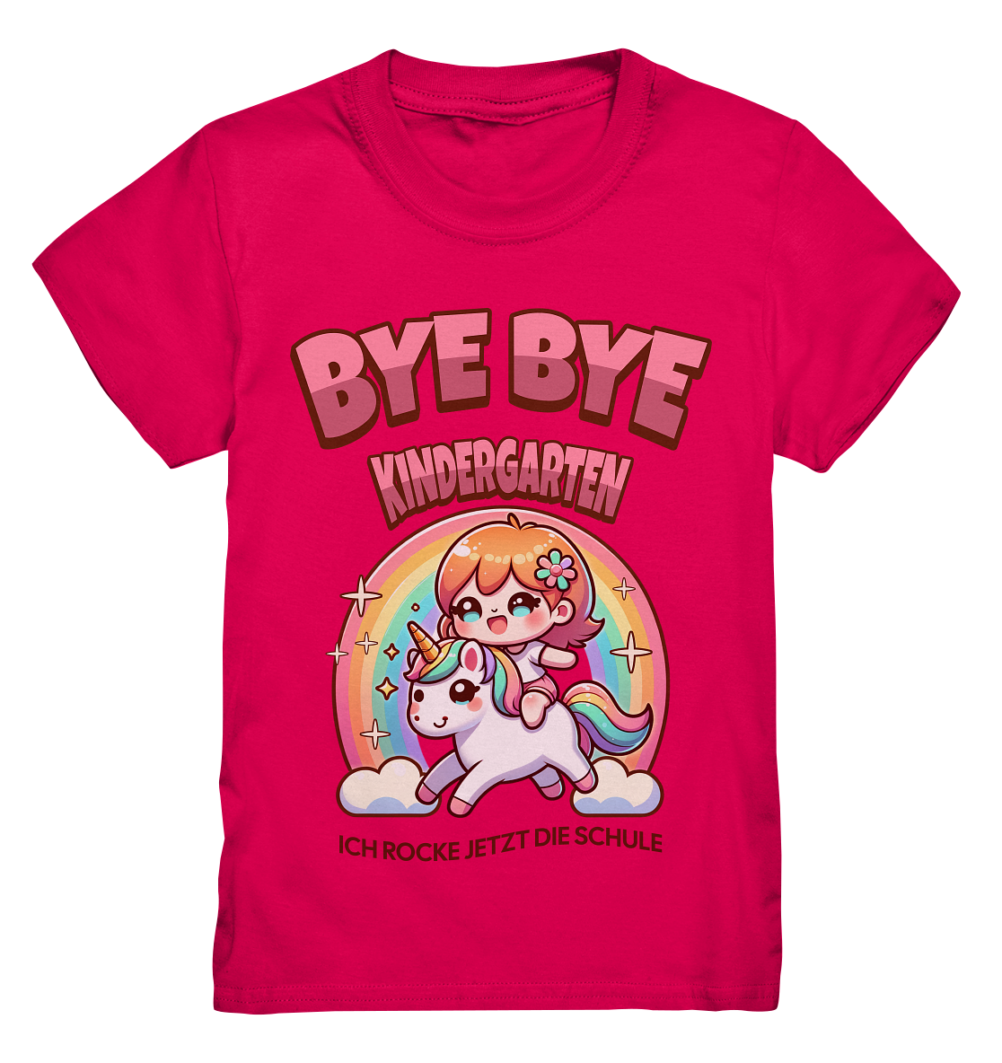 T-Shirt Einhorn Bye Bye Kindergarten  - Kids Premium Shirt