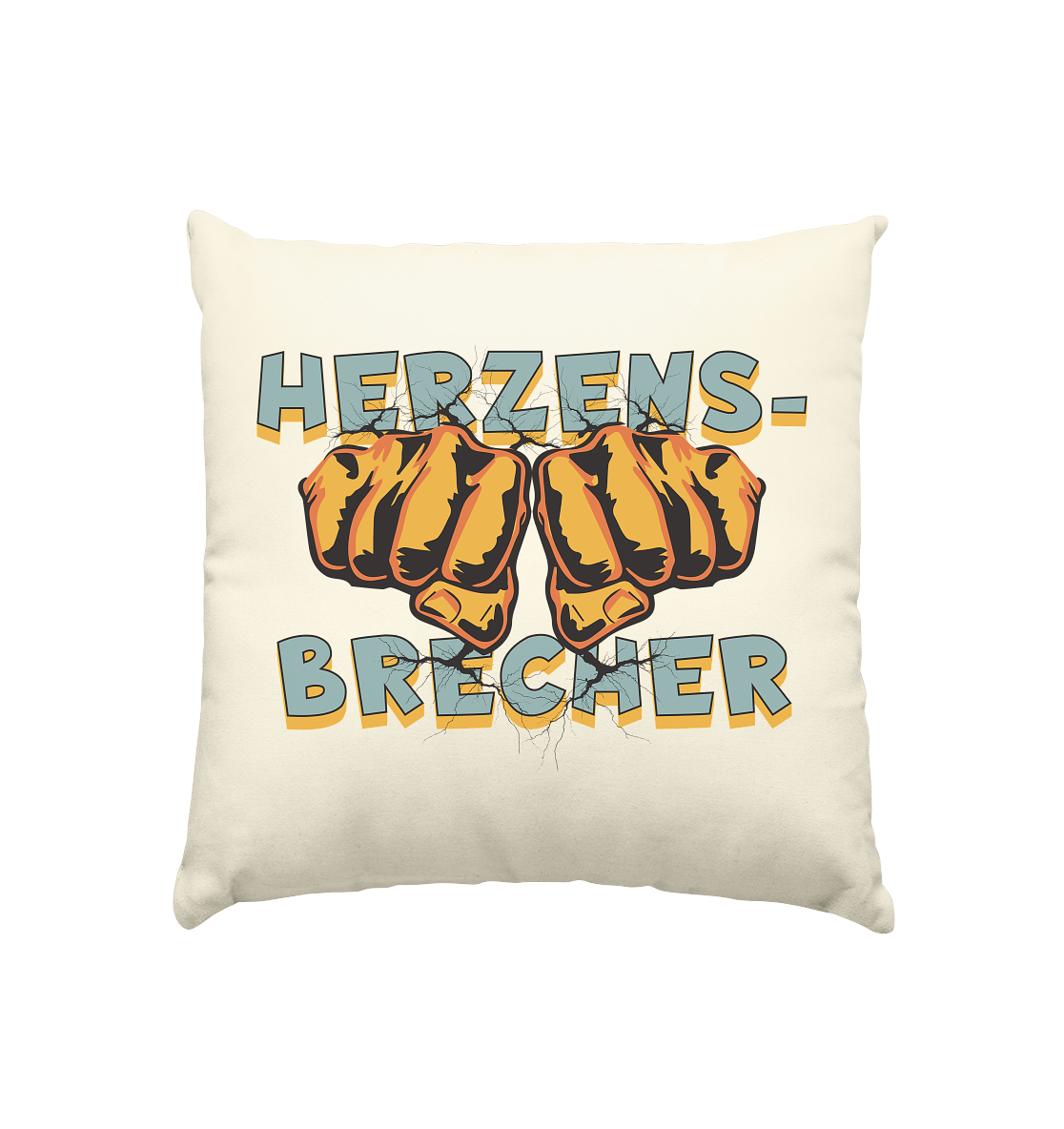 Herzensbrecher - Statement   - Kissen natur 40x40cm